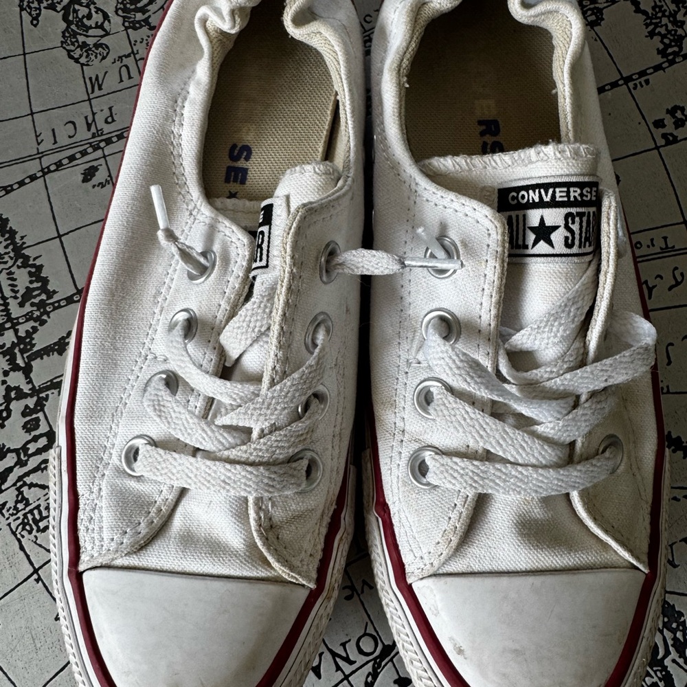 Converse White Sneakers, 8m